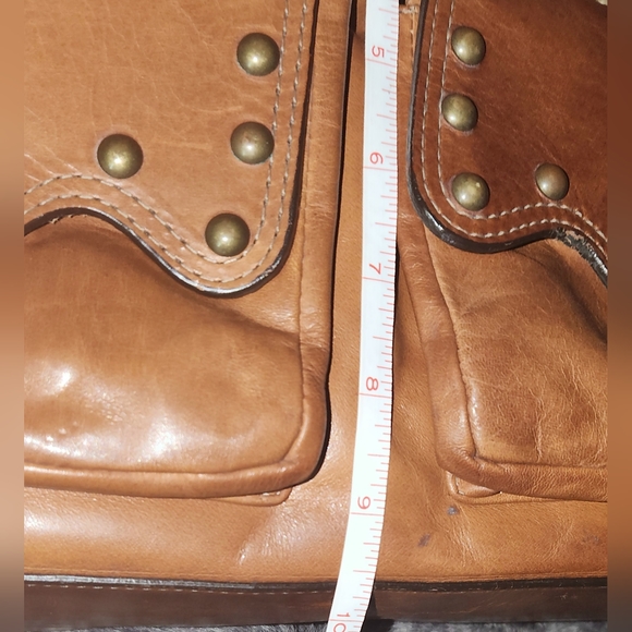 BE&D BROWN LEATHER HANDBAG WITH HANDLES AND CROSS BODY STRAP SUPER CLEAN! - Picture 12 of 16